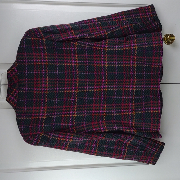 Pendleton Petite 100% Wool Fully Lined Single Button LS Plaid Blazer Jacket Sz 6 - Picture 11 of 12